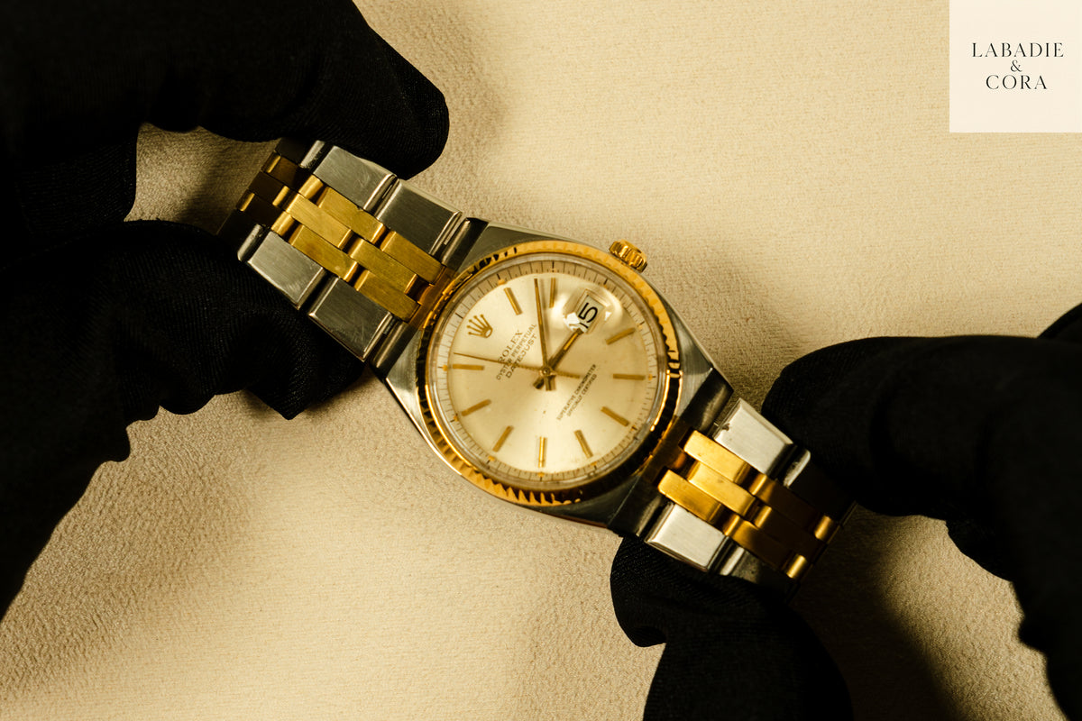 Rolex reference 1630 two-tone automatic watch with silver dial